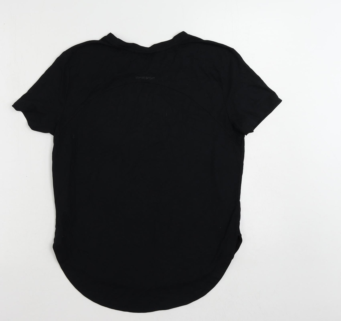 Esprit Womens Black Polyester Pullover T-Shirt Size XS Round Neck Pullover