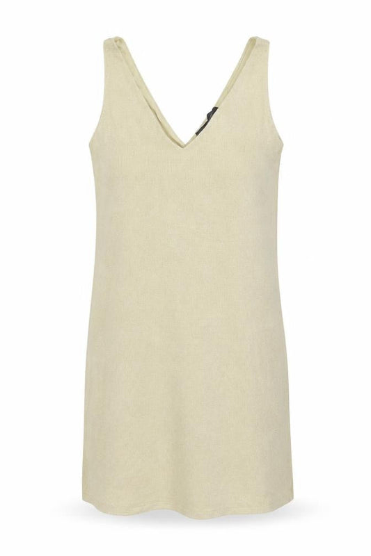 Marks & Spencer Womens Beige Viscose Tunic Tank Size 10 V-Neck