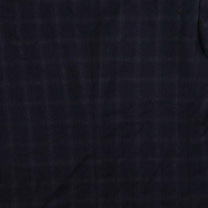 John Lewis Mens Blue Plaid Wool Jacket Suit Jacket Size 44 Regular