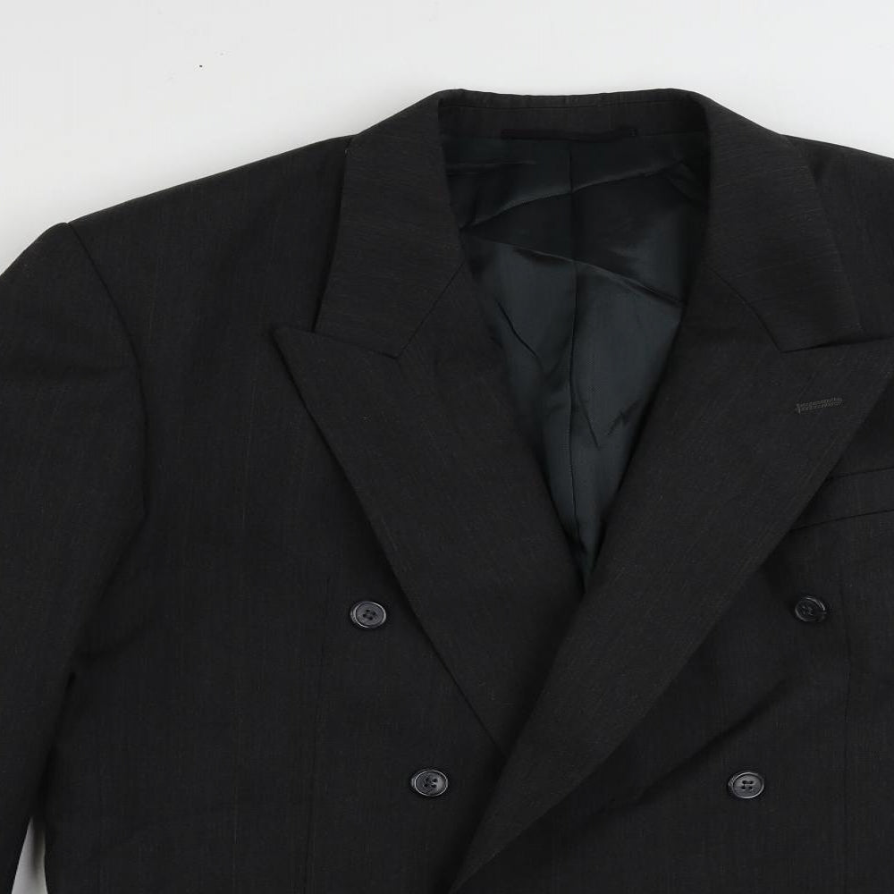 Horne Mens Black Polyester Jacket Suit Jacket Size 42 Regular