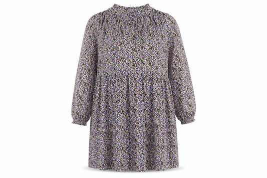 Marks and Spencer Womens Multicoloured Floral Polyester A-Line Size 20 V-Neck Tie
