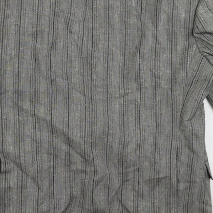 Oxley's Mens Grey Striped Cotton Jacket Blazer Size 40 Regular