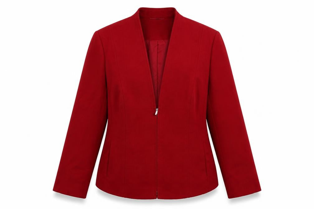 Alex & Co. Womens Red Jacket Size 14 Zip