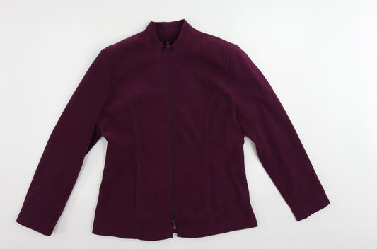C.M.D. Womens Purple Jacket Size 12 Zip