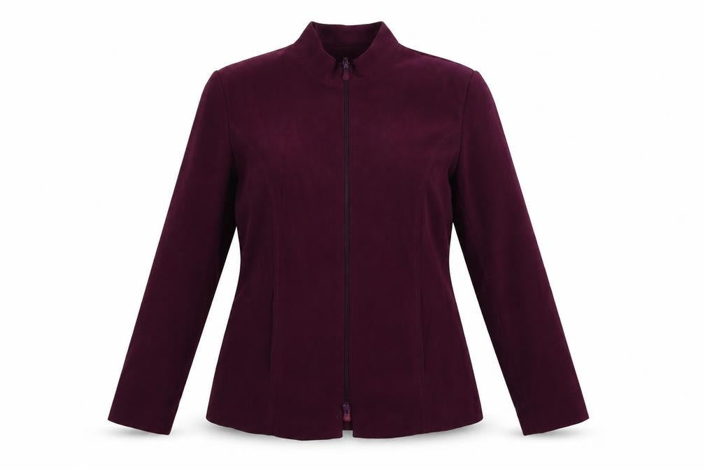 C.M.D. Womens Purple Jacket Size 12 Zip