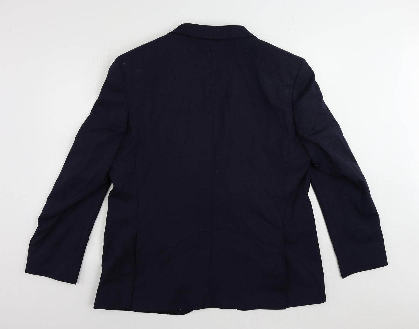 Marks and Spencer Mens Blue Polyester Jacket Suit Jacket Size 46 Regular