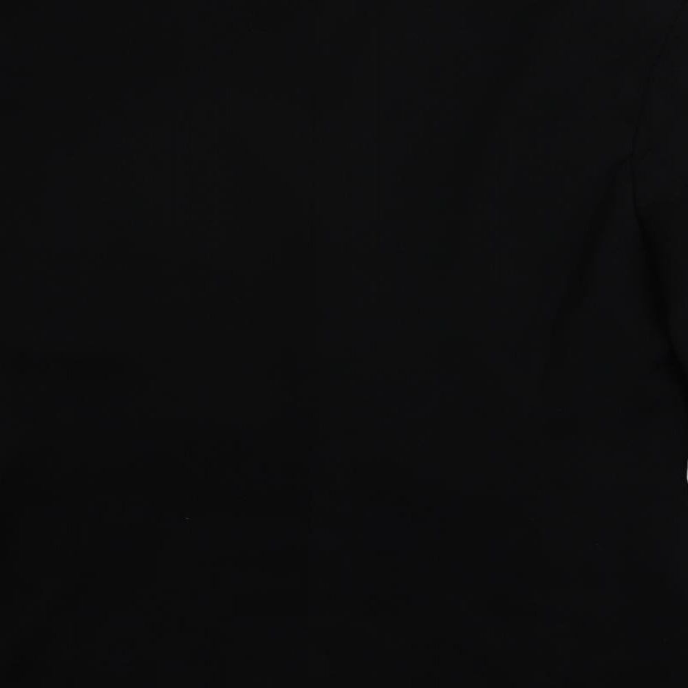 AMARANTO Womens Black Jacket Blazer Size 14 Button