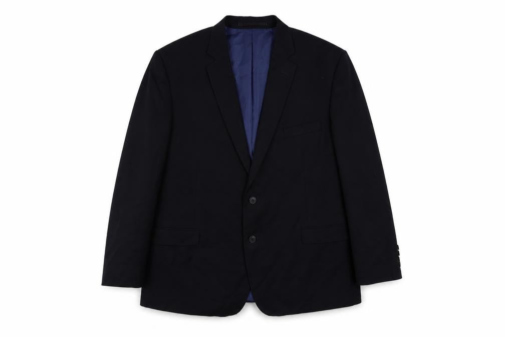 Marks & Spencer Mens Blue Polyester Jacket Suit Jacket Size 48 Regular