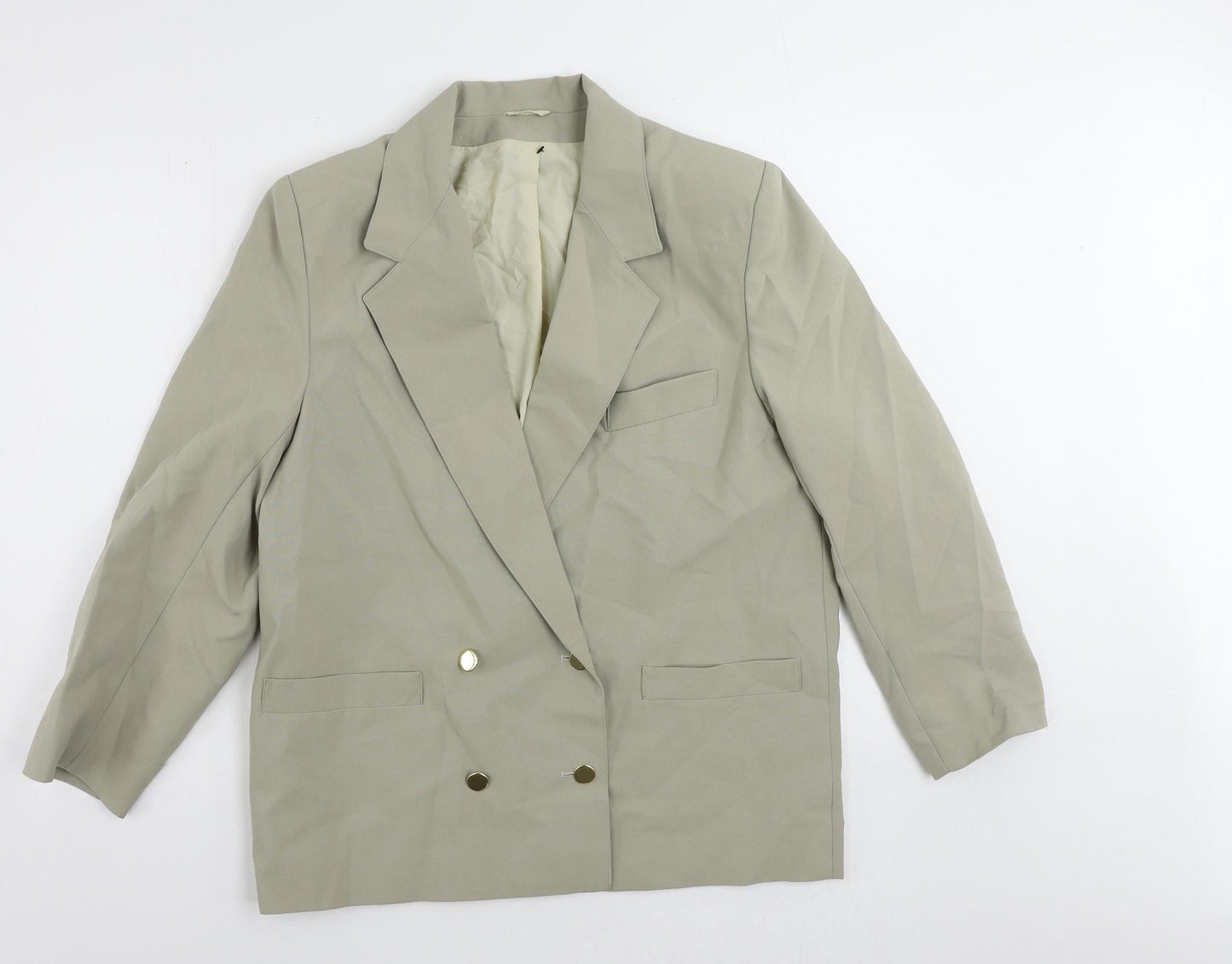 Accolade Womens Green Jacket Blazer Size 14 Button
