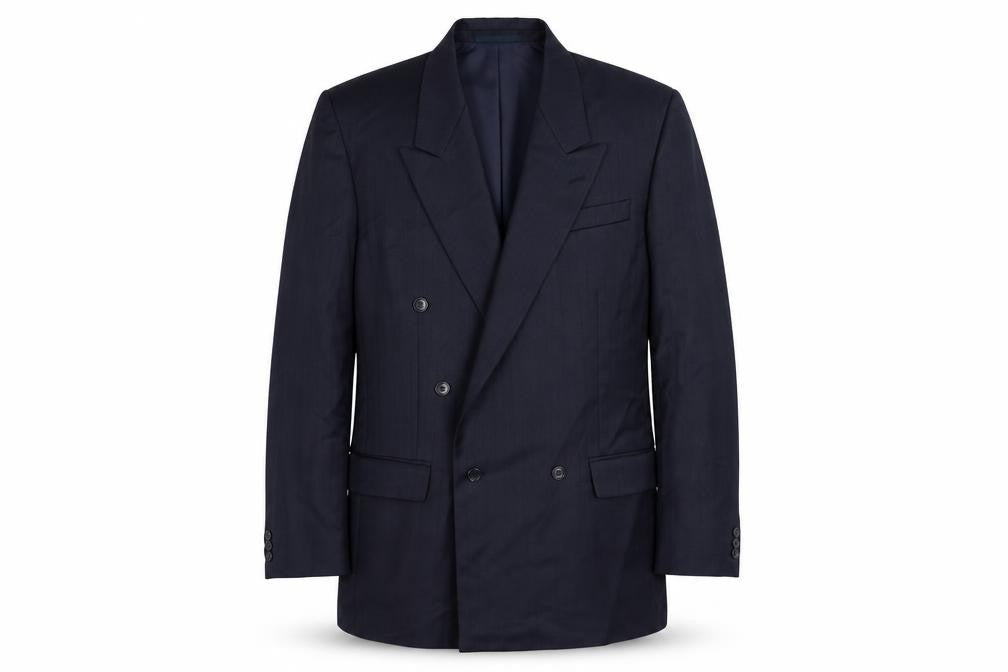 Canda Mens Blue Wool Jacket Suit Jacket Size 40 Regular