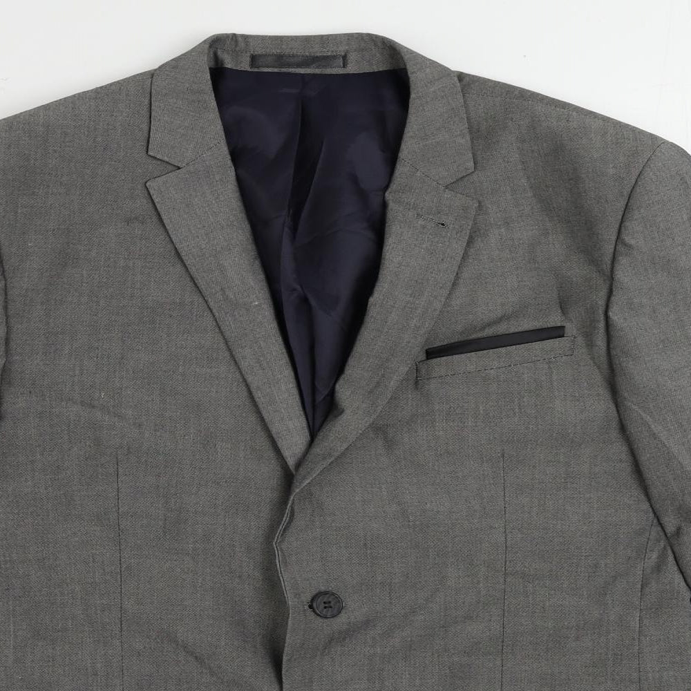 Butler & Webb Mens Grey Polyester Jacket Suit Jacket Size 40 Regular