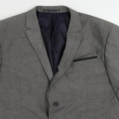 Butler & Webb Mens Grey Polyester Jacket Suit Jacket Size 40 Regular