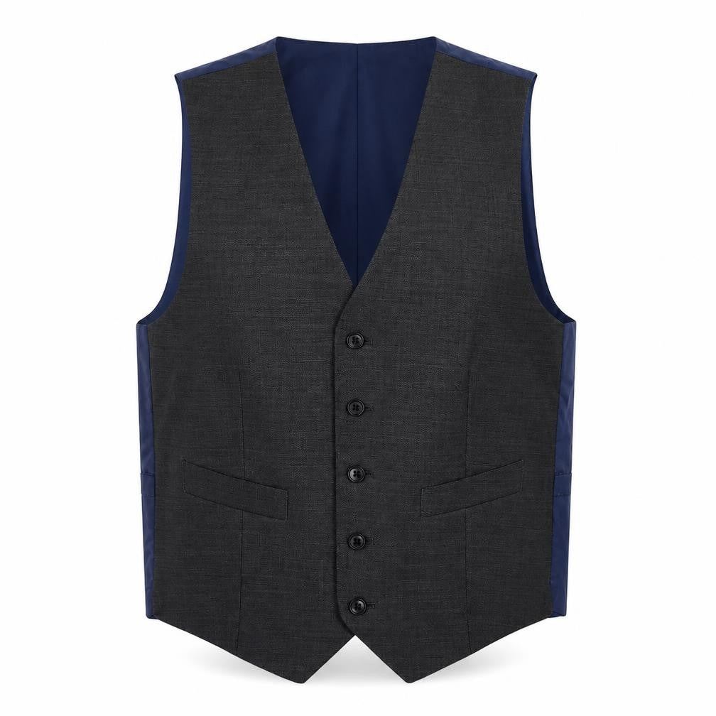 Marks & Spencer Mens Grey Wool Jacket Suit Waistcoat Size 36 Regular