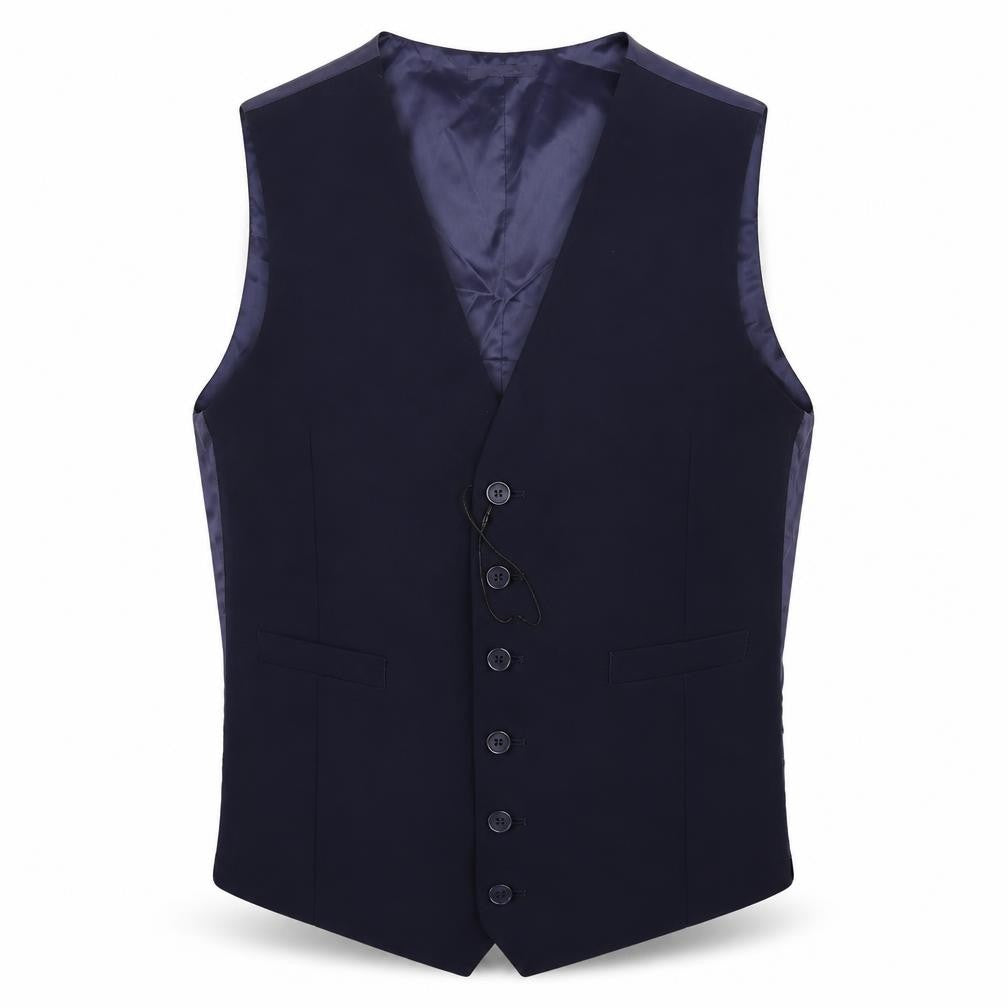 Marks & Spencer Mens Blue Wool Jacket Suit Waistcoat Size 40 Regular
