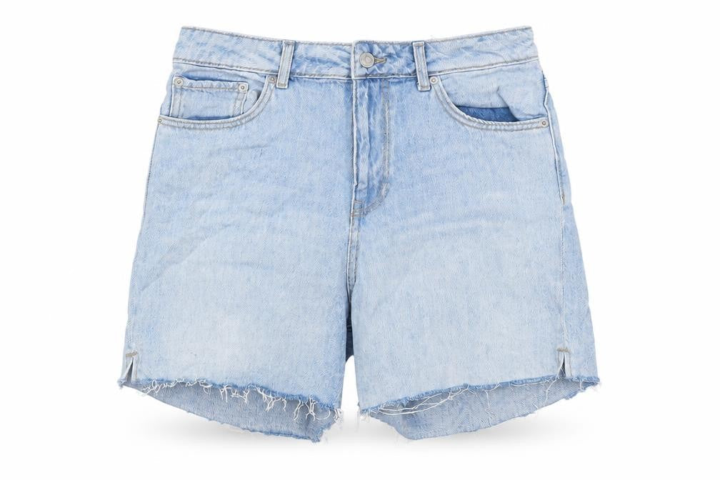JJXX Womens Blue Cotton Hot Pants Shorts Size 30 in L3 in Regular Button