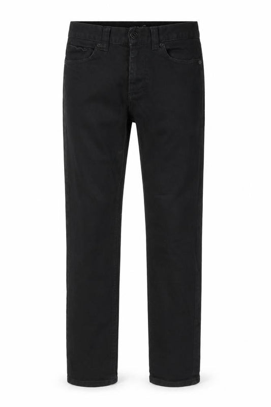 Denim & Co. Mens Black Cotton Straight Jeans Size 26 in L30 in Regular Button