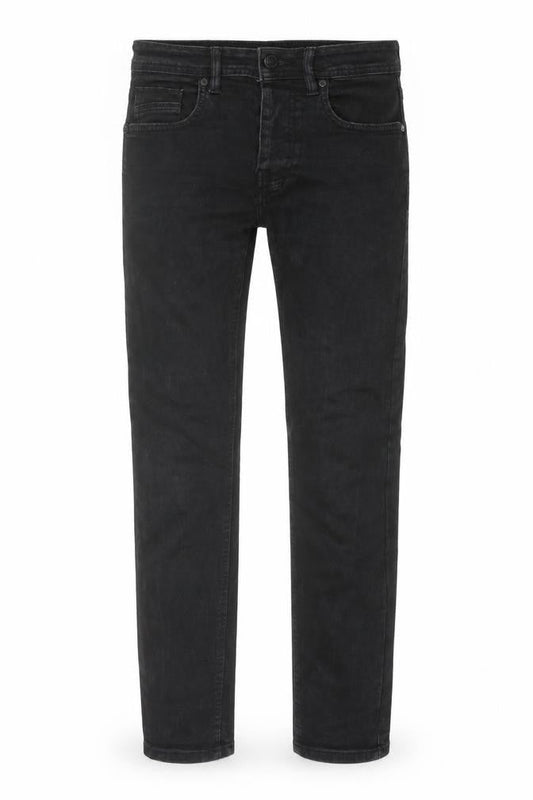 Denim & Co. Mens Black Cotton Straight Jeans Size 32 in L30 in Regular Button