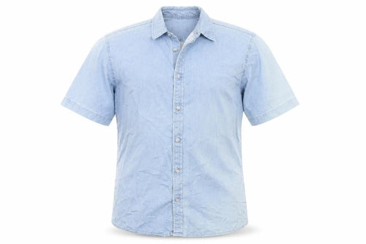 Topman Mens Blue Cotton Button-Up Size M Collared Button