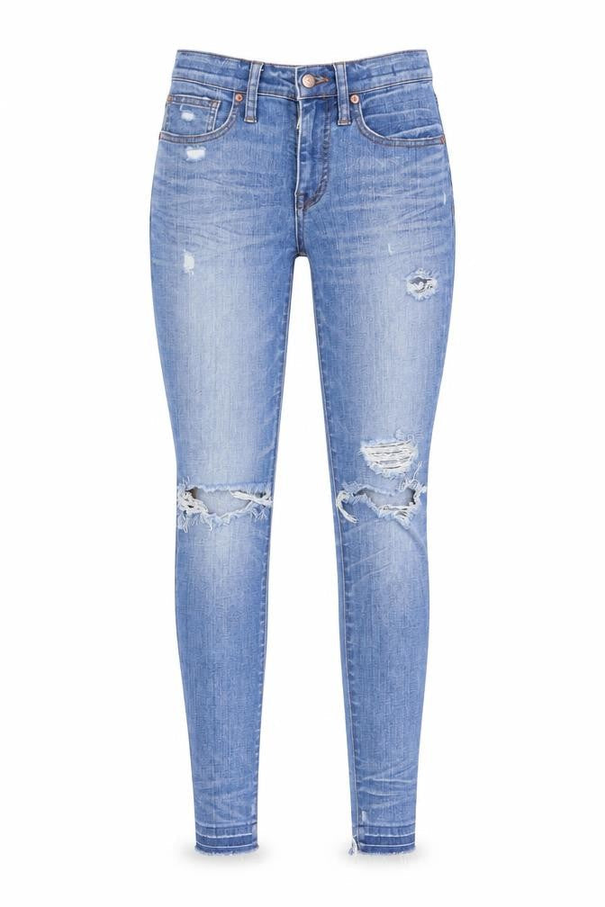 Madewell Womens Blue Cotton Skinny Jeans Size 24 in L29 in Regular Button