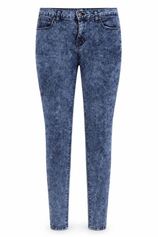Denim & Co. Womens Blue Cotton Jegging Jeans Size 8 L28 in Regular Button
