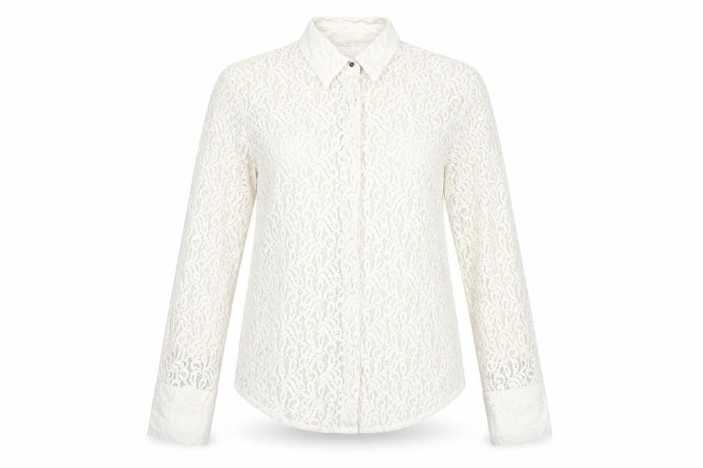 Zara Womens Ivory Cotton Basic Blouse Size S Collared