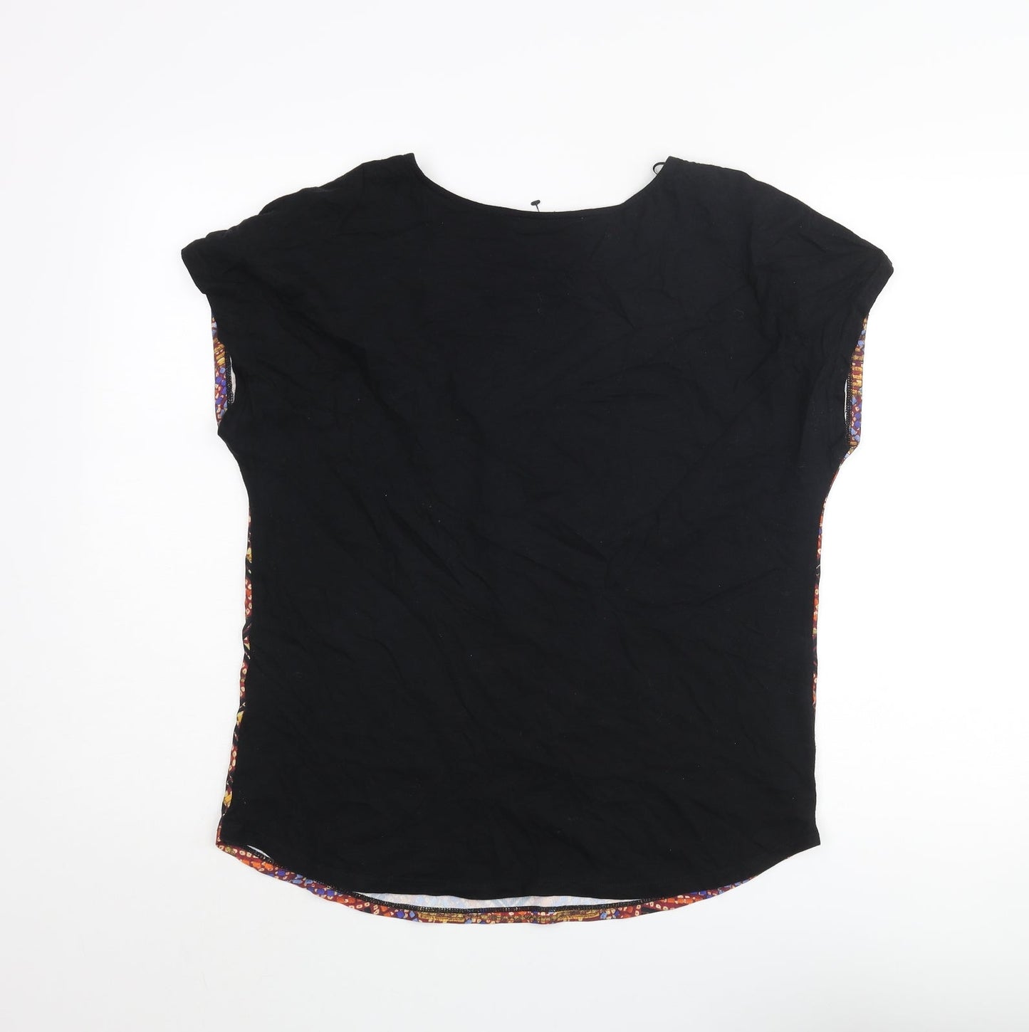 Indigo Womens Multicoloured Polyester Basic Blouse Size 10 Round Neck - Geometric Front Print