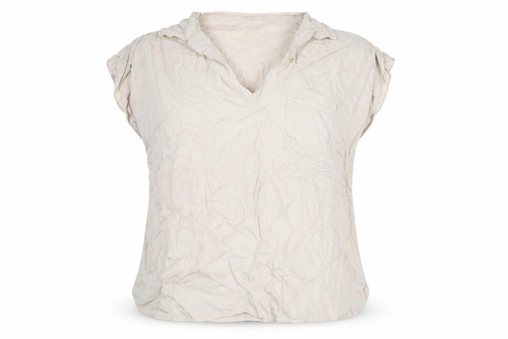 Per Una Womens Beige Cupro Basic Blouse Size 20 V-Neck
