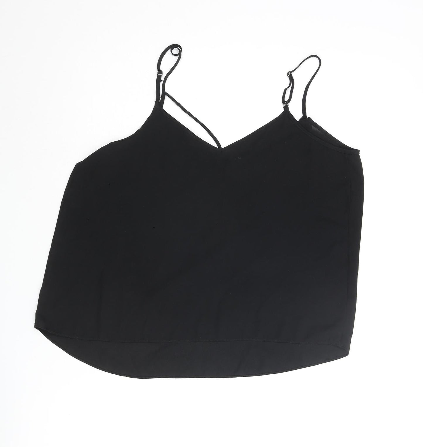 River Island Womens Black Polyester Camisole Blouse Size 14 Sweetheart