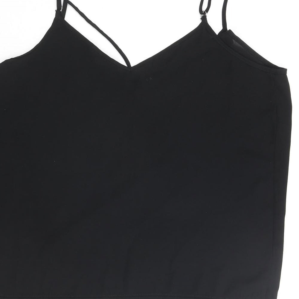 River Island Womens Black Polyester Camisole Blouse Size 14 Sweetheart