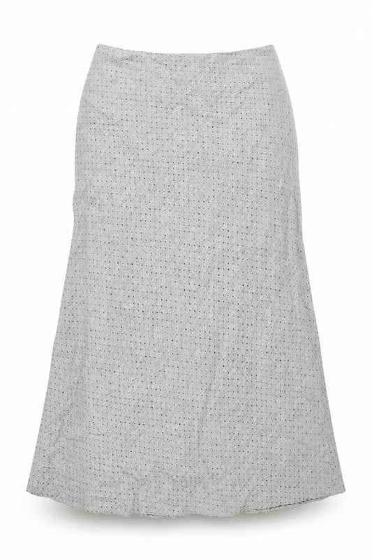 Kaliko Womens Grey Polka Dot Viscose Maxi Skirt Size 18 Zip