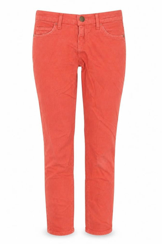 Current/Elliott Womens Orange Cotton Skinny Jeans Size 26 in L28 in Regular Zip