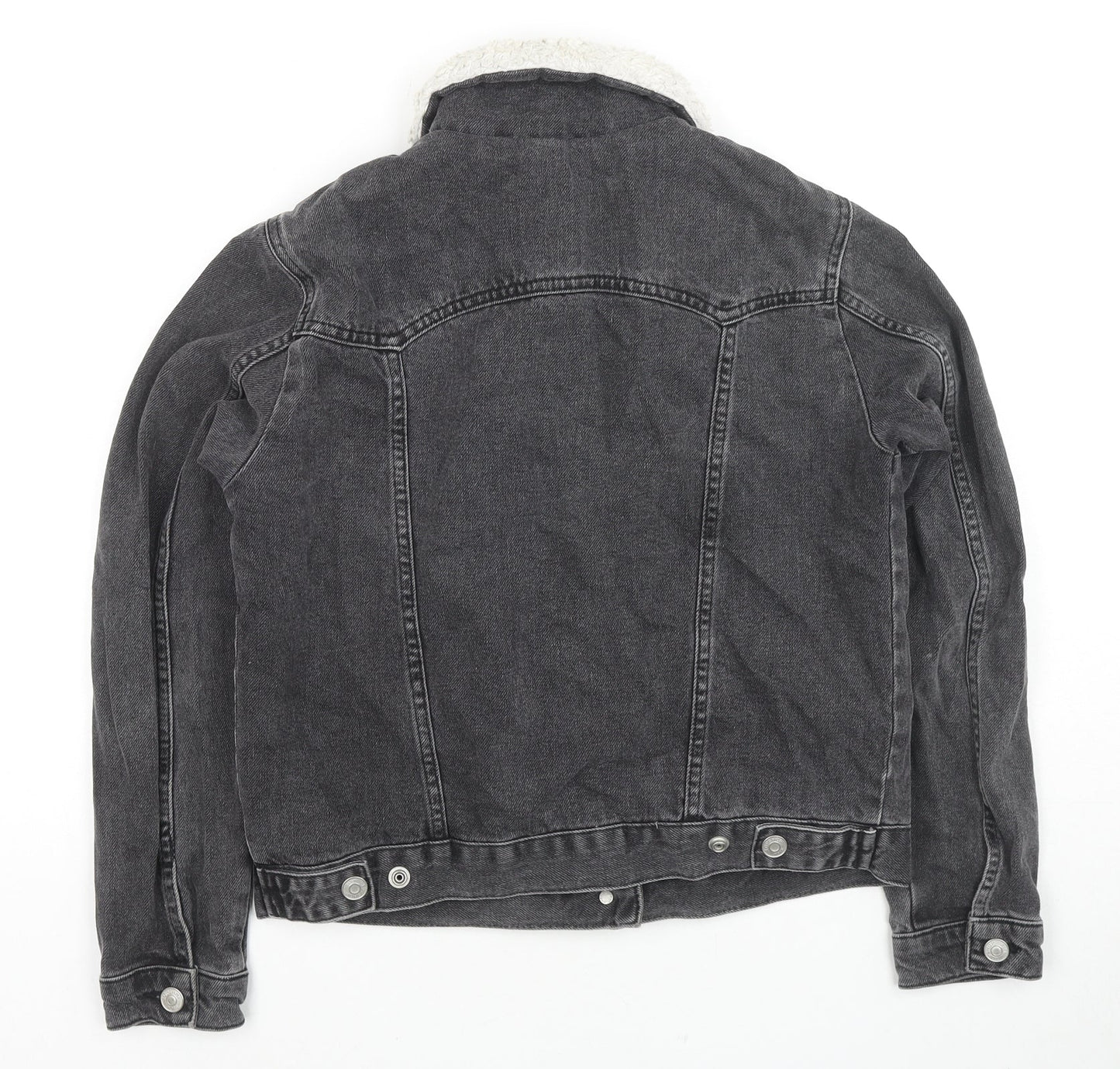 Topshop Womens Black Jacket Size 8 Button