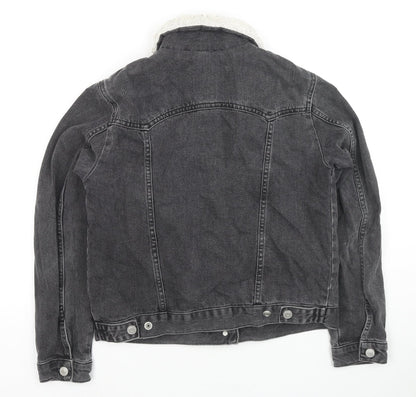Topshop Womens Black Jacket Size 8 Button