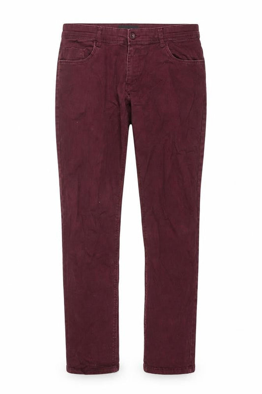 Reverse Womens Red Cotton Skinny Jeans Size 32 in L32 in Regular Zip