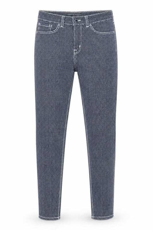 Jack Wills Womens Black Check Cotton Skinny Jeans Size 29 in L25 in Regular Zip