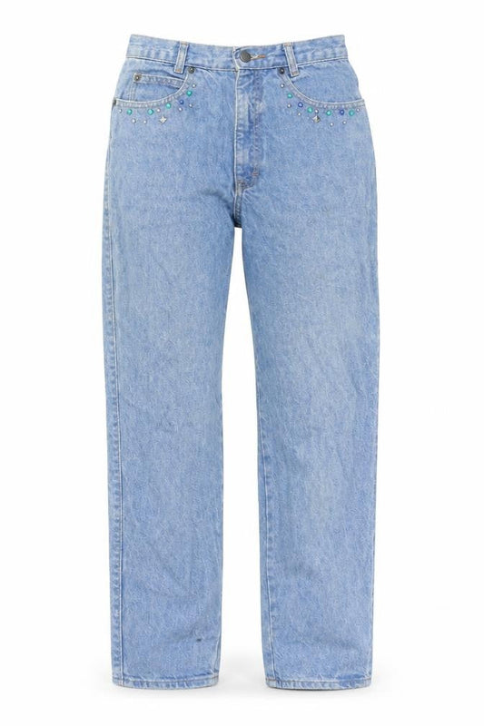 Palmetto's Womens Blue Cotton Straight Jeans Size 26 in L27 in Regular Zip