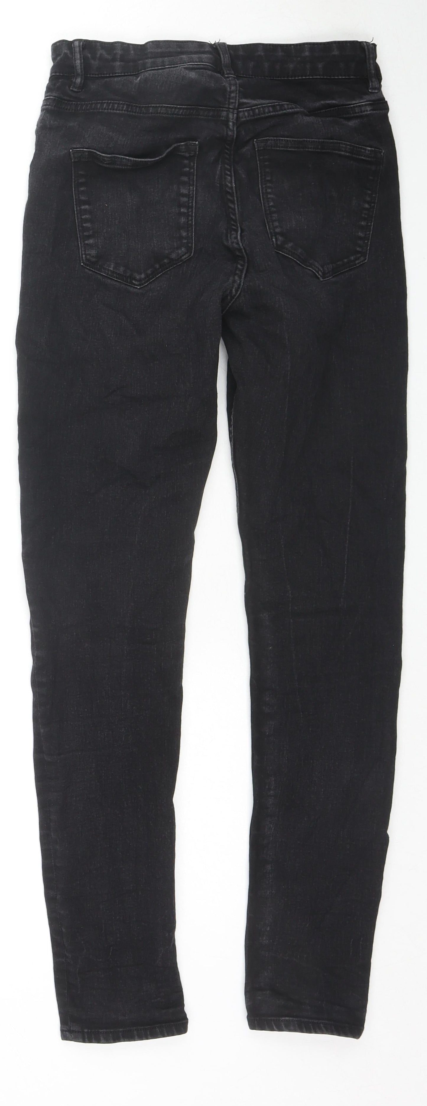 H&M Womens Black Cotton Skinny Jeans Size 10 L28 in Regular Zip