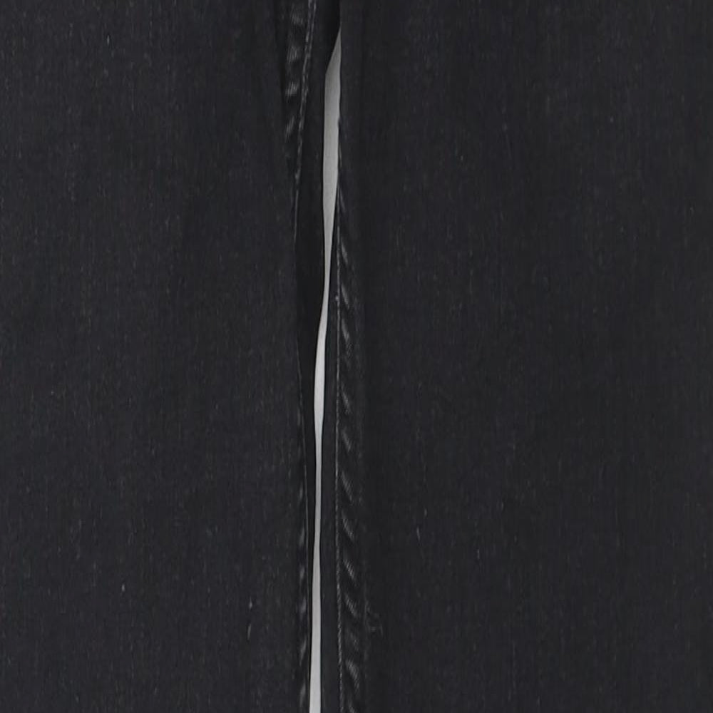 H&M Womens Black Cotton Skinny Jeans Size 10 L28 in Regular Zip
