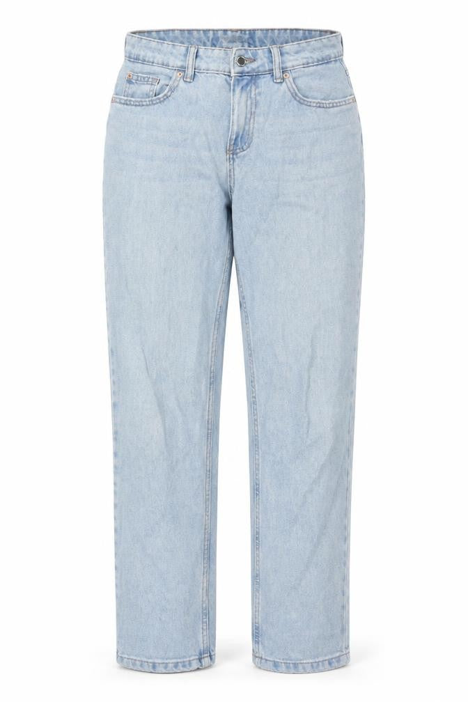 Denim & Co. Womens Blue Cotton Straight Jeans Size 6 L27 in Regular Zip