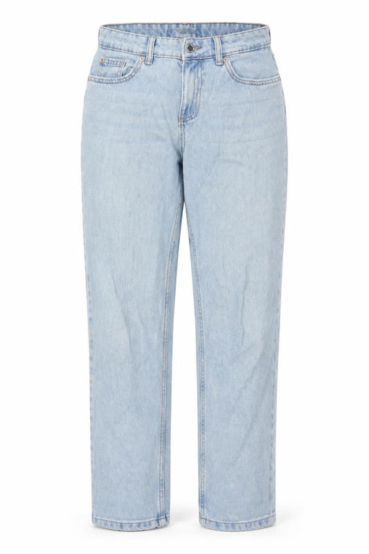 Denim & Co. Womens Blue Cotton Straight Jeans Size 6 L27 in Regular Zip