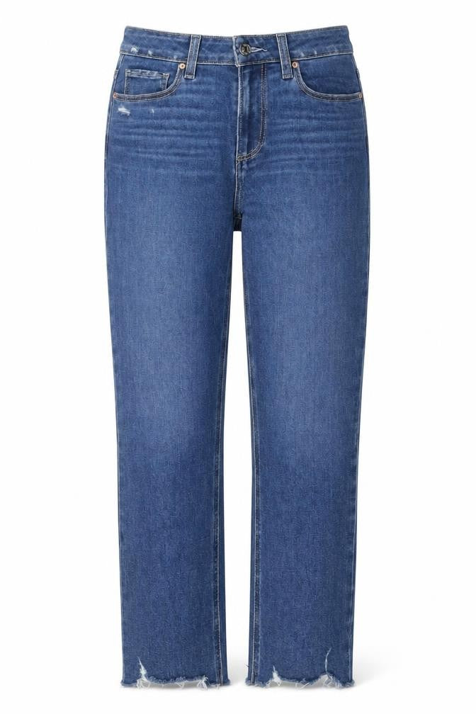 Peige Womens Blue Cotton Straight Jeans Size 26 L27 in Regular Zip