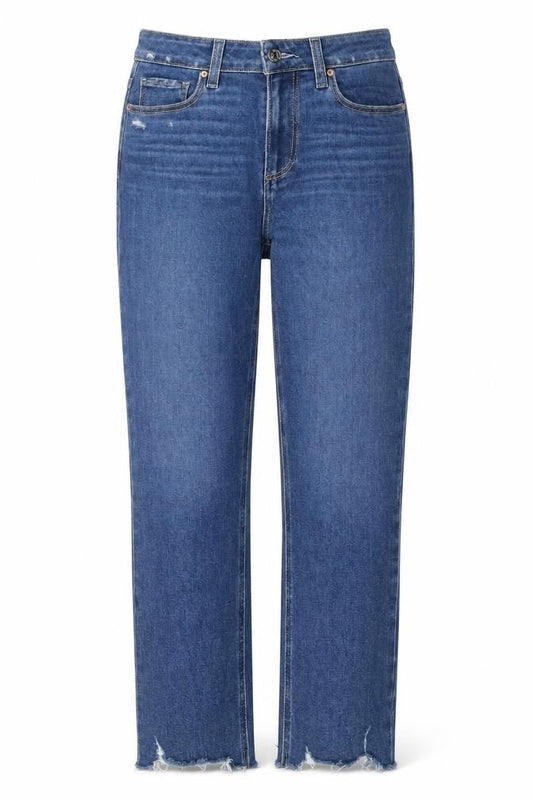 Peige Womens Blue Cotton Straight Jeans Size 26 L27 in Regular Zip