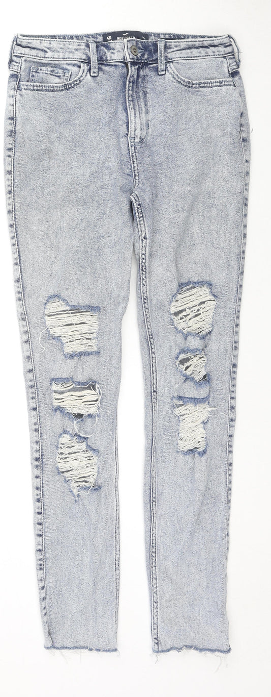 Hollister Womens Blue Cotton Skinny Jeans Size 27 in L30 in Regular Zip