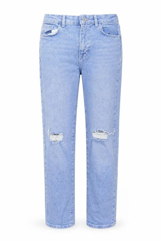 George Womens Blue Cotton Straight Jeans Size 10 L29 in Regular Zip