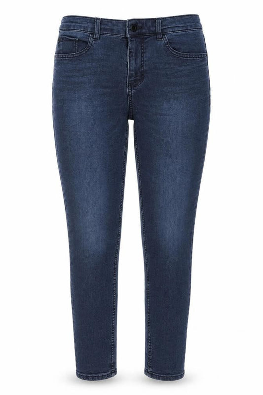 Marks & Spencer Womens Blue Cotton Skinny Jeans Size 12 L27 in Regular Zip