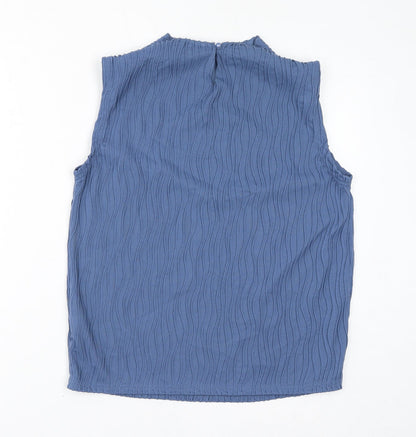 DAZY Womens Blue Polyester Basic Tank Size 3XL Round Neck