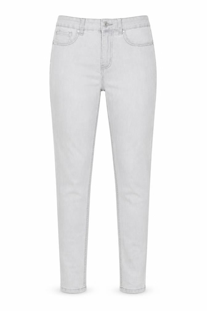 Denim & Co. Womens Grey Cotton Skinny Jeans Size 10 L28 in Regular Zip - Pockets