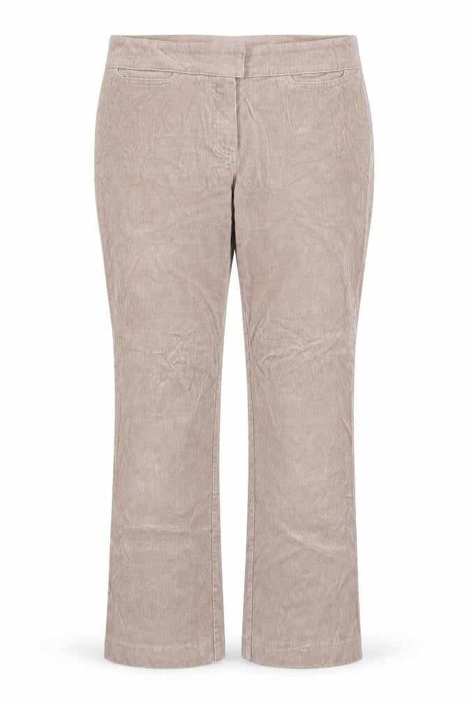 CMD Womens Beige Cotton Trousers Size 14 L25 in Regular Hook & Eye - Pockets