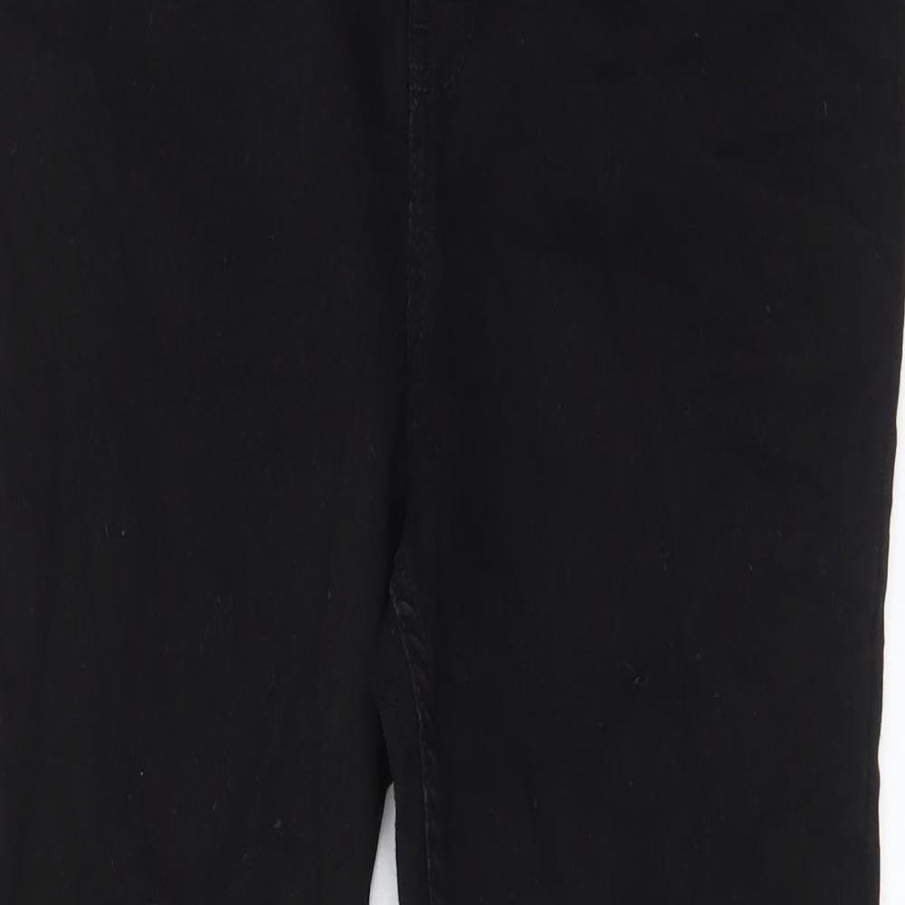 H&M Womens Black Cotton Skinny Jeans Size XL L26 in Regular Zip - Pockets