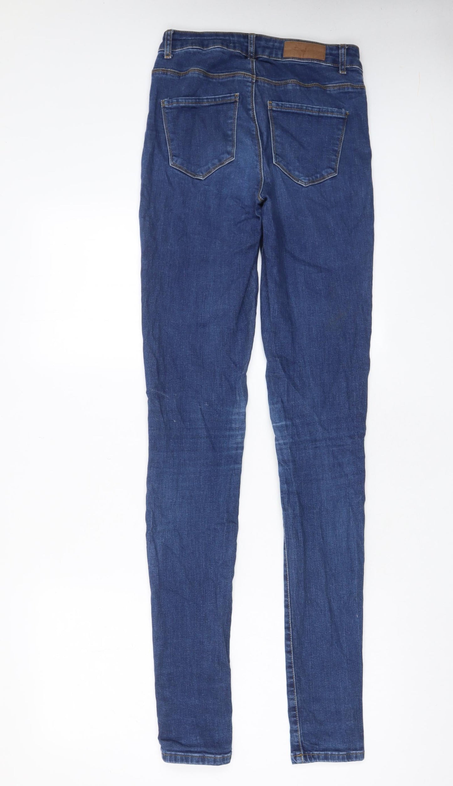 VERO MODA Womens Blue Cotton Skinny Jeans Size 26 in L36 in Regular Zip - Pockets
